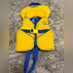 Infant Life Jacket - Bright Yellow with Royal Blue Accents